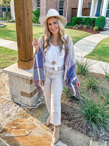 Herringbone Ruana Wrap Shawl